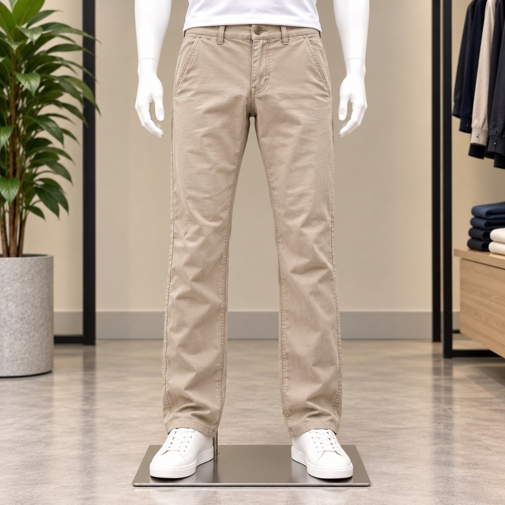 Levi Strauss & Co Chino Pants Mens 40x31 Tan Flat Front Casual Twill Trousers